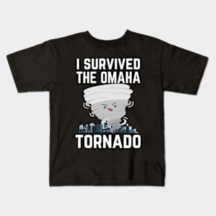 I Survived the Omaha Tornado, Nebraska Tornado April 28 2024 Kids T-Shirt